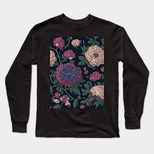 Enchanted Blooms Intricate Floral Pattern Long Sleeve T-Shirt